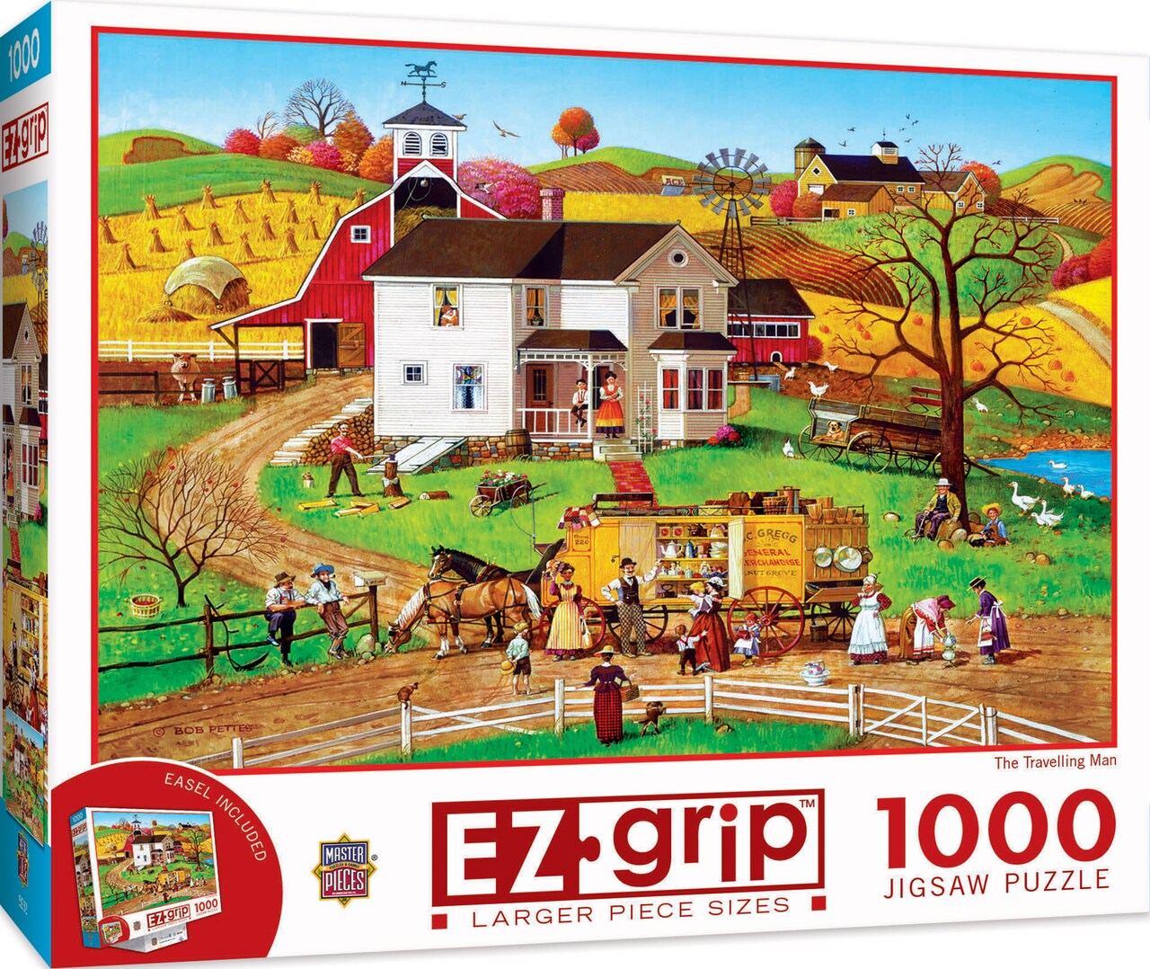 Masterpieces 1000 Piece EZ Grip Jigsaw Puzzle For Adults, Family, Or Kids - The Traveling Man - 23.5"x34"